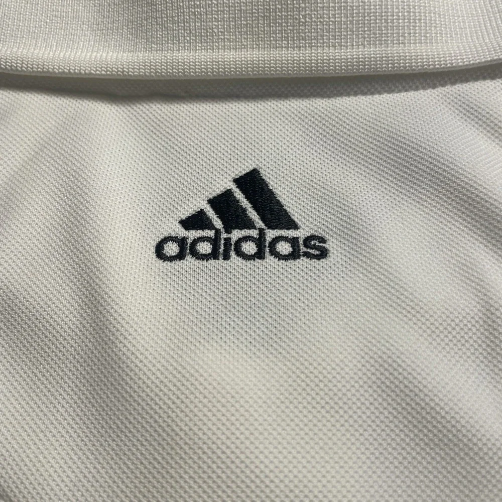 adidas men polo white size medium new